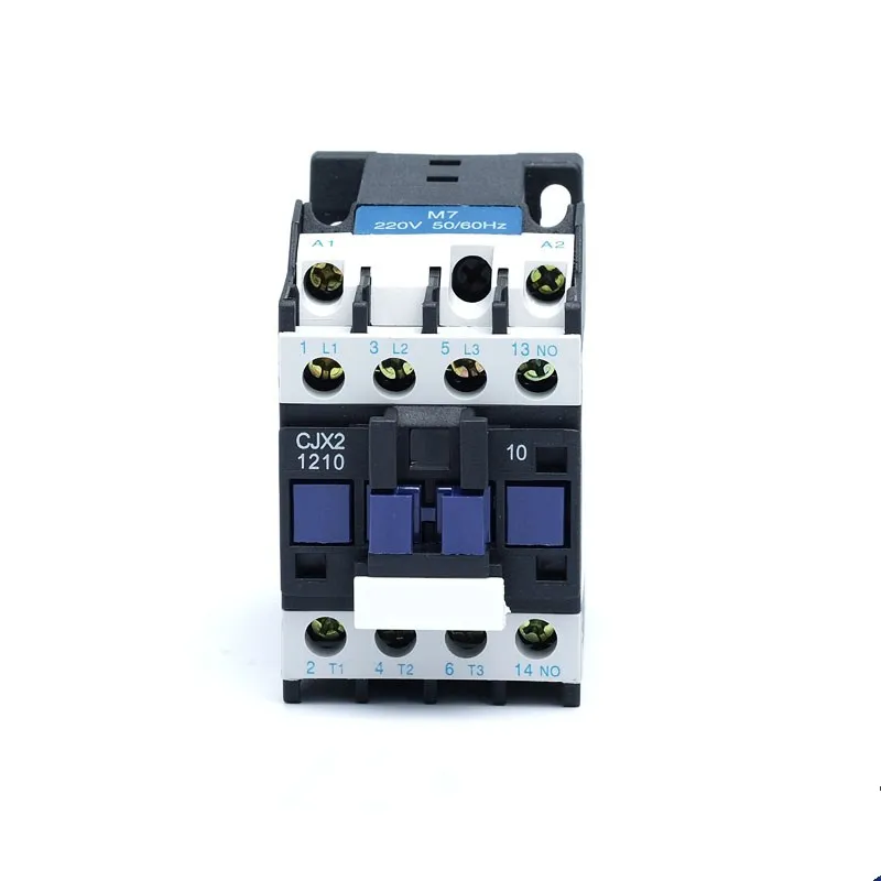 3 Phase Motor Magnetic Contactor Relay 12A 3P 3 Pole 1NO AC 24V 110V 220 Volts 380V Coil CJX2-1210 35mm Din Rail Mounting