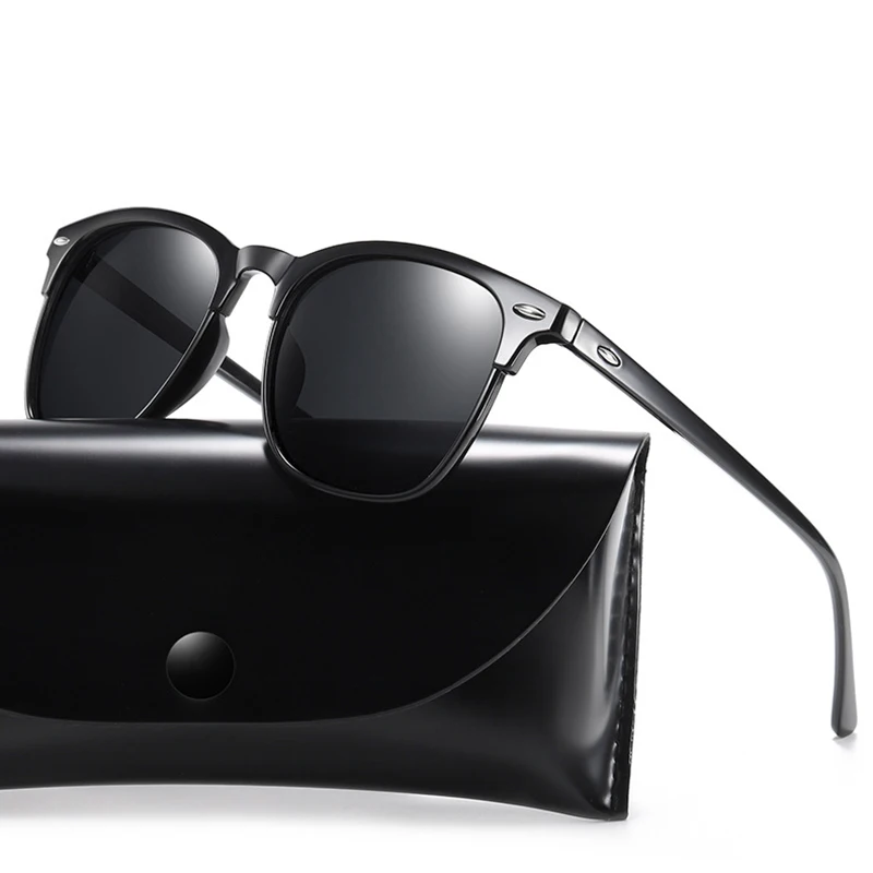 Mode quadratische polarisierte Sonnenbrille Männer Frauen klassische Niet Sonnenbrille für Männer hochwertige Anti-Blend-Fahr schirme – Detail 3