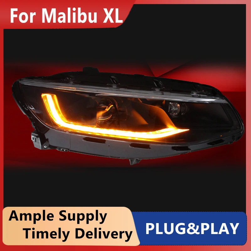 2pcs Car Styling for chevrolet Malibu XL Headlight 2016 2017 DRL Bi Xenon Lens HI LOW Parking HID Fog Lamp Taillight LED