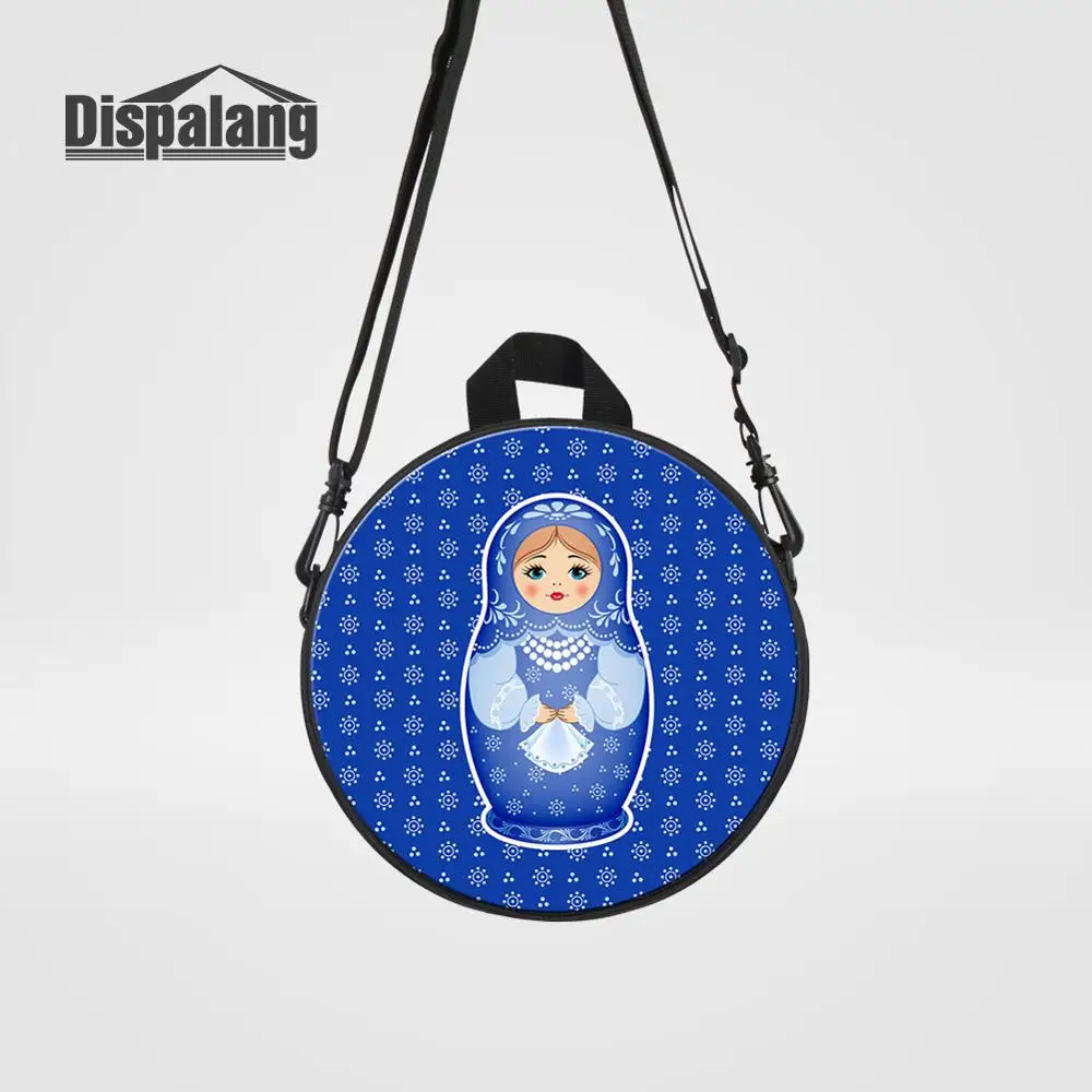 

Mascot Matryona Matryoshka Doll Mini Round Messenger Bags For Little Girls Kids Small Crossbody Shoulder Schoolbag Bookbag