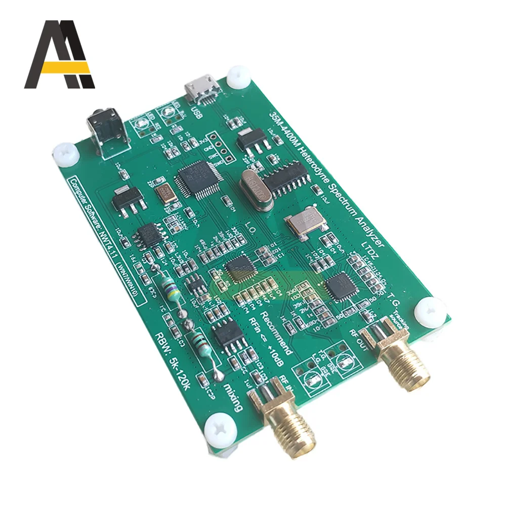 35M-4400M Spectrum Analyzer Board RF Frequency Domain Analysis Tool Spectrum Analyzer with USB Interface Signal Source Module