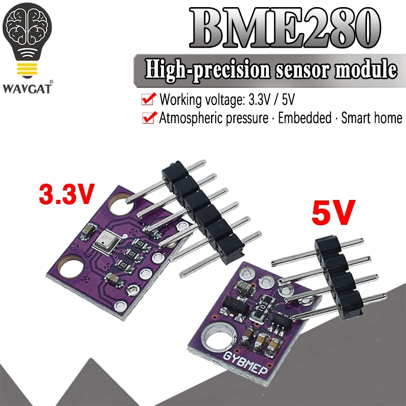 Oficjalny GY-BME280-3.3 BME280 5V 3.3V czujnik cyfrowy temperatura wilgotność moduł czujnika ciśnienia barometrycznego I2C SPI 1.8-5V
