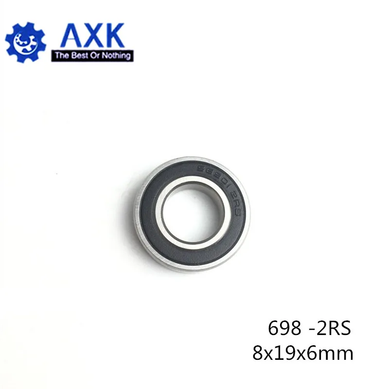 698-2RS Bearing ABEC-1 10PCS 8x19x6 mm Miniature 698RS Ball Bearings 619/8RS Z2V1  698 2RS