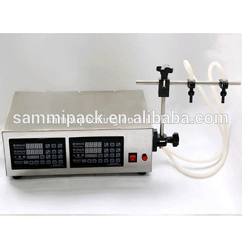 

Hot selling new style 2 nozzles Double heads small digital control pump liquid filling machine