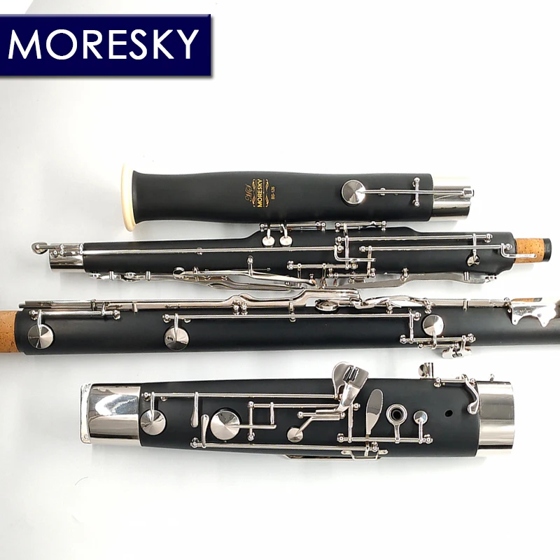 MORESKY Professional C Tone Bassoon cupronickel ومفاتيح مطلية بالنيكل ABS هيكل الباكليت BS126
