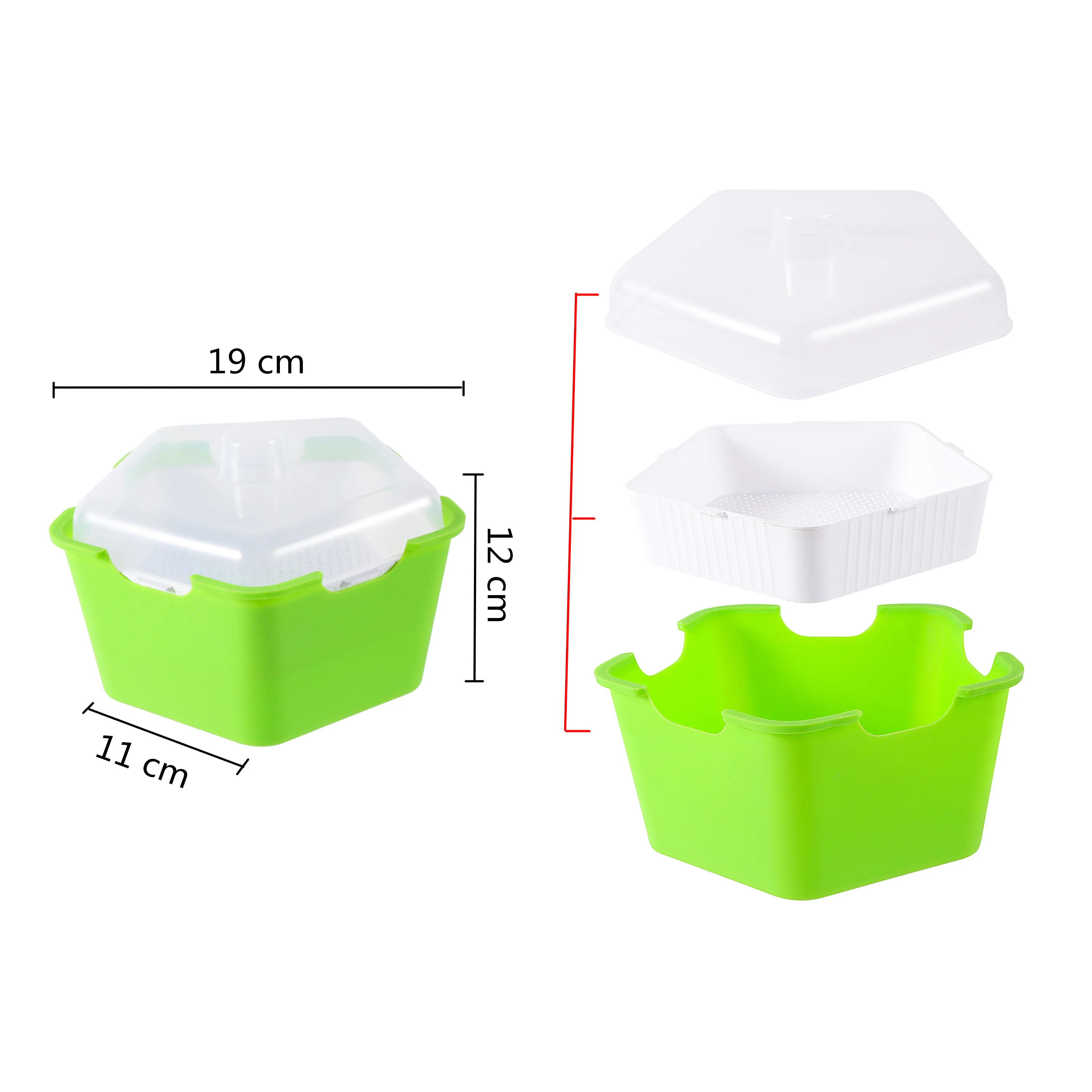 Bean Sprout Growing Box Sprout Planting Pot Seed Germination Starter Wheatgrass Pea Seedlings Soilless Hydroponic Nursery Tray