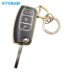 TPU Car Key Case 3 przycisk odwróć pilot zdalnego sterowania Protector pokrywa dla Ford Focus 2 Mondeo 4 s-max Galaxy C-MAX Fiesta 2009 2010