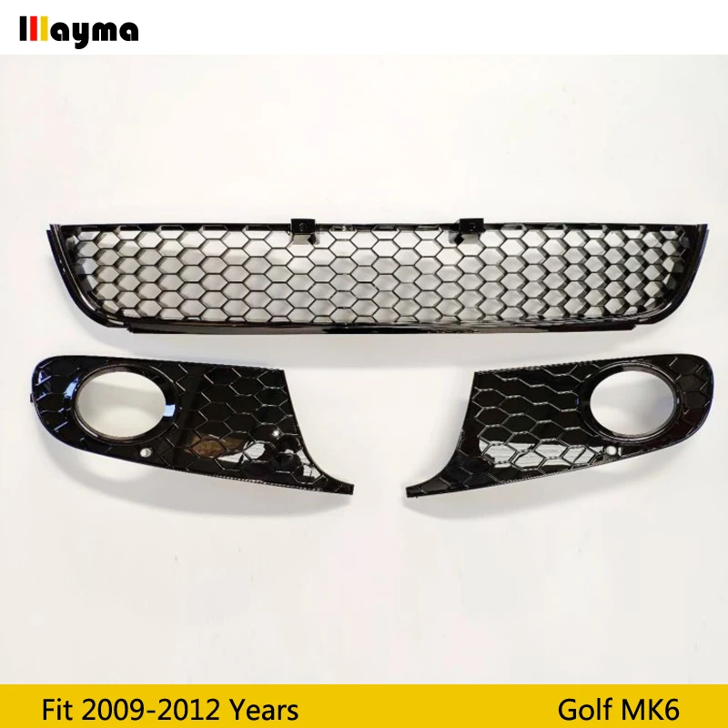 Sport style For VW Golf 6 2009 - 2012 MK6 ABS Car Styling Exterior Parts Racing Front Bumper Below Grills Not fit GTI & R20