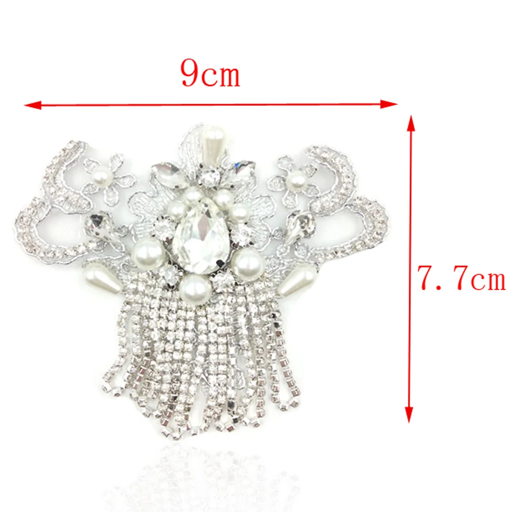 Women Crystal Flower Pearls Shoe Clips Buckles Shoe Decoration Charms 1 Pair crystal pearls shoe charms applique