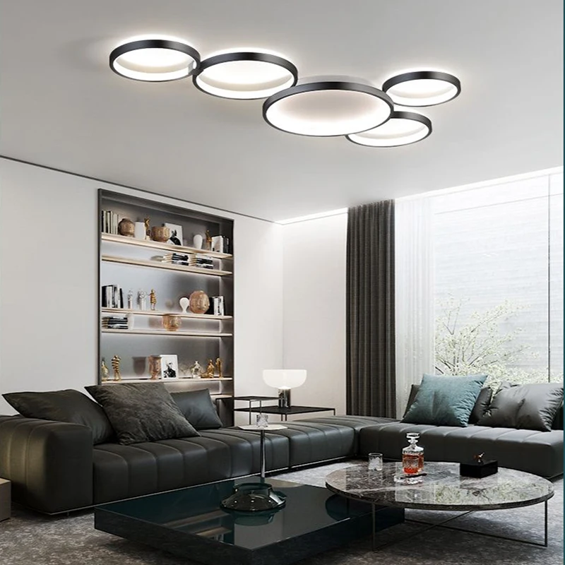 Nordic Living Room Lamp LED Ceiling Lights Ultra-thin Lamp Simple Modern Atmosphere Household Round Master Bedroom Room Light