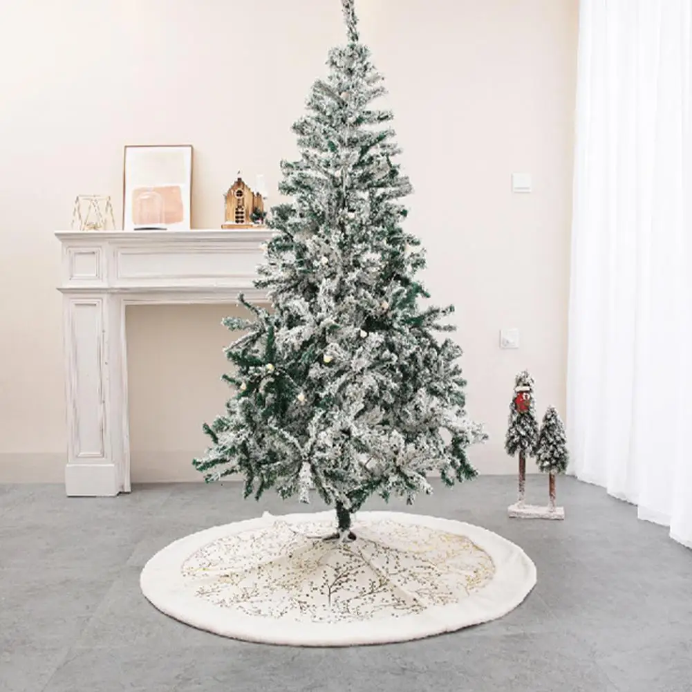 Christmas Tree Skirt 122cm Christmas Tree Foot Carpet Tree Skirt Mat Under The Tree Christmas Decorations For Home Flower Branch