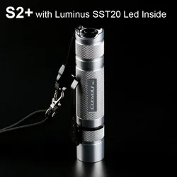 シルバー懐中電灯コンボイS2プラスSST20 led linterna 18650フラッシュトーチ釣りランタンテント照明自転車ライト