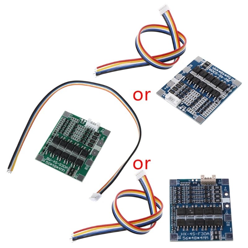 Free Shipping 4S 30A 12.8V w/Balance 3.2V LiFePo4 LiFe 18650 Battery BMS Protection PCB Board Random Delivery