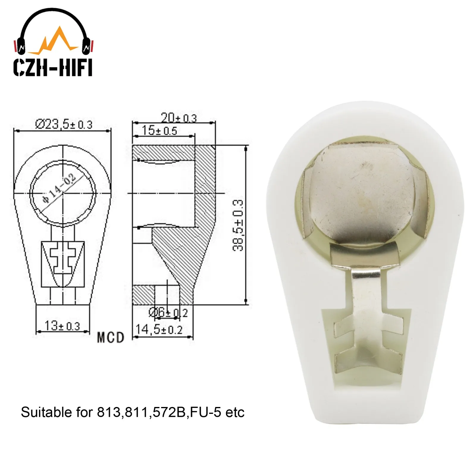 10 stücke Keramik Vakuum Rohr Anode Platte Kappe Hut für 813,811,572B,FU-5,807,FU-7,FU-25,6146B,EL504 FU-519 EF37 6P13P, 6Z18,1625 – Detail 7