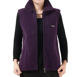 Grande cour chaude dans les plus vieux engrais de printemps de gilet de molleton pour augmenter la nouvelle taille de veste de mère des femmes L-XXXL