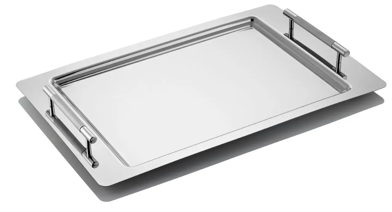 DOLBOVI İSLAMOĞLU HAZEL WITH HANDLE TEA tray 18/10 STEEL-STAINLESS tray поднос plateau de service