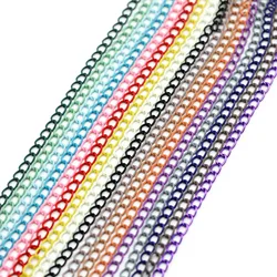 2M/lot Metal Chains Colorful Connecting Chain Combination Chain Extension Chain For DIY Jewelry Making Findings Bohemian Style