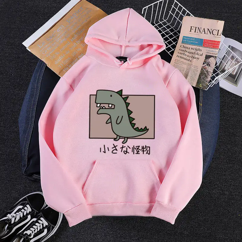 Mùa Xuân, Mùa Thu Polyester Khoác Hoodie Nữ Có Mũ Dài Tay Áo Thun Chui Đầu Túi Rời Hoạt Hình In Vogue Áo Khoác Hoodie