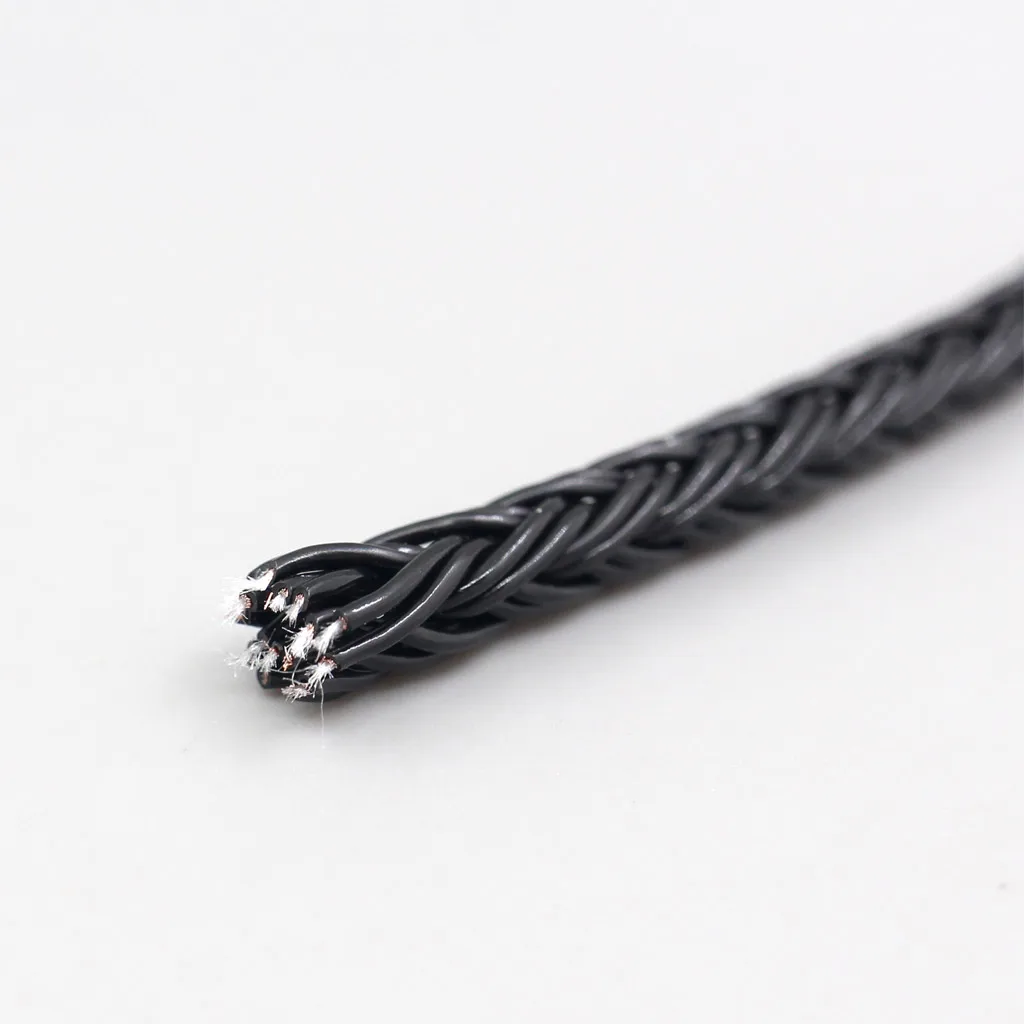 16-adriges schwarzes geflochtenes Kopfhörerkabel für Audio-Technica ATH-R70X ATH-R70XA Kopfhörer Headset LN008863 – Detail 10