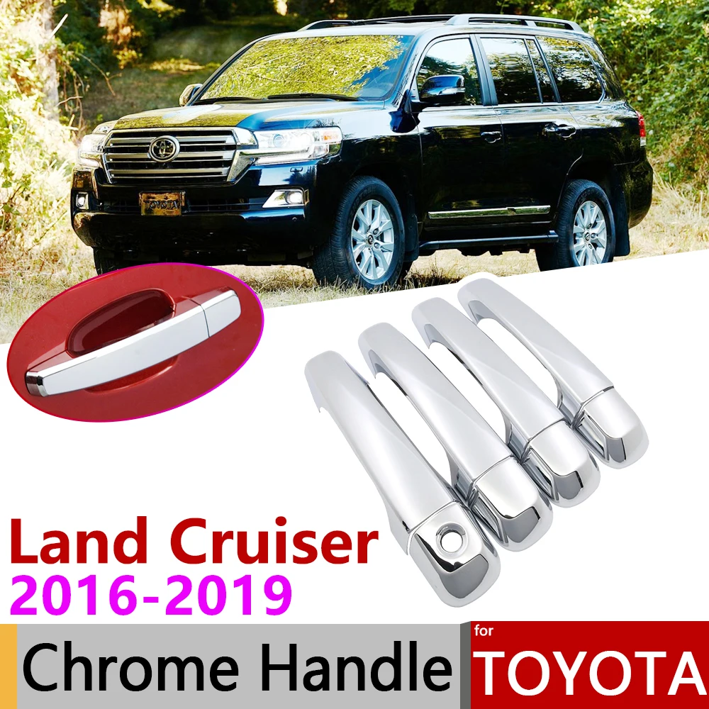 

for Toyota Land Cruiser J200 200 Roraima facelift 2016-2019 Chrome Door Handle Cover Car Accessories Stickers Trim Set 2017 2018