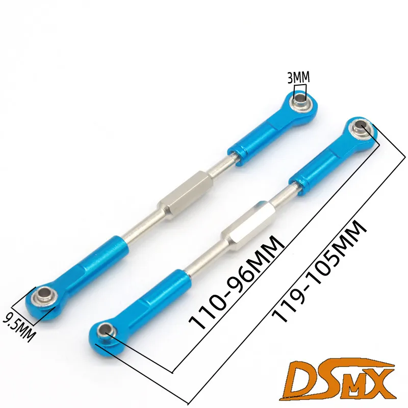 2Pcs HSP 860015(60034) Aluminum Linkages Upgrade Parts for 1/8 Nitro Off Road Monster Truck RC Model Car Blue RC Car CNC 94762