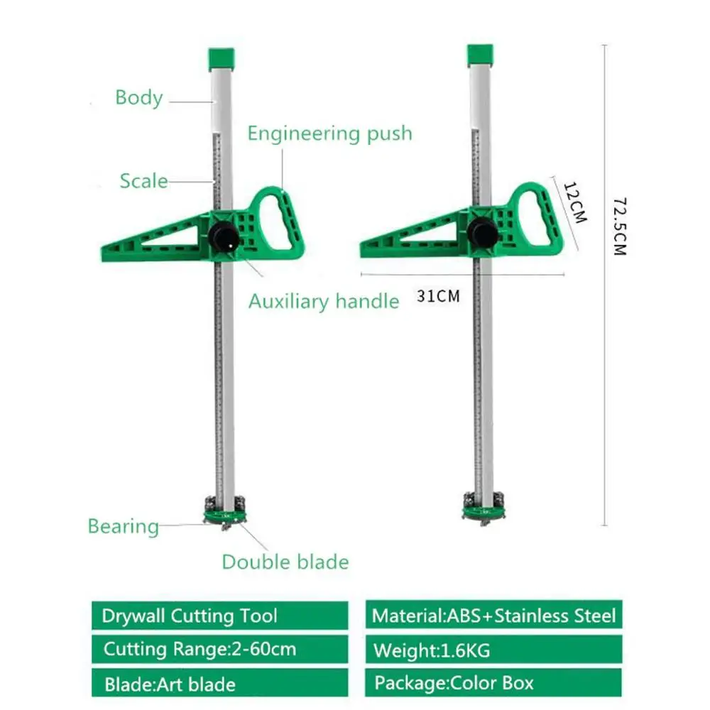 New Manual Gypsum Board Cutting tool Hand Push Drywall Cutting Artifact Tool Stainless Steel Woodworking Cutting board tools