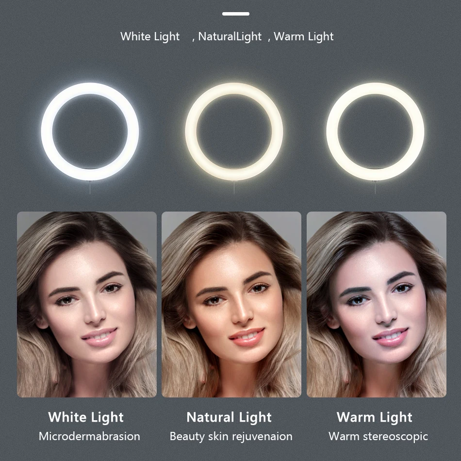 Anillo de luz con trípode para fotografía profesional, lámpara circular de 10 pulgadas con soporte para teléfono, regulable, para maquillaje en Youtube