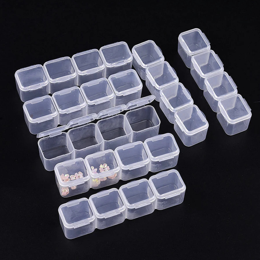 28/56/64/128 Pcs Slot Diamond Painting Tools Accessories Beads Container Kits Storage Organizer Stone Storage Convenience Box