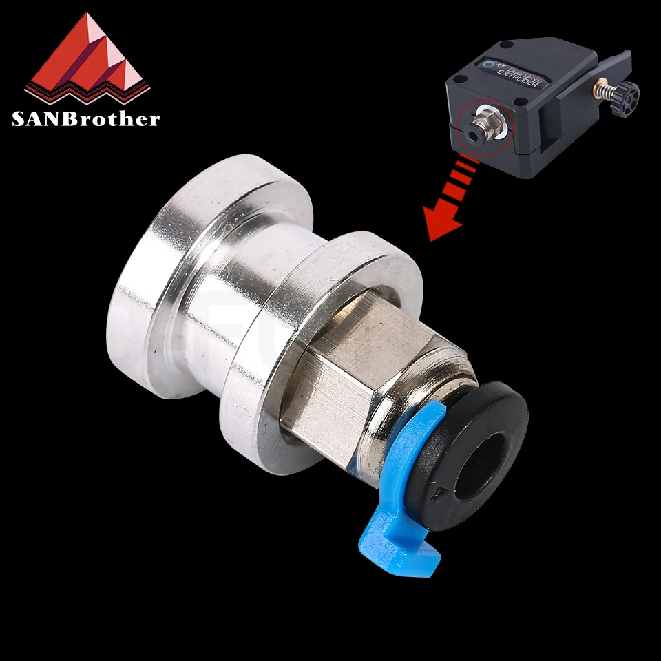 Aluminum alloy Extruder 1.75MM Adapter Connector For TItan Extruder Extruder Dual Drive Ext