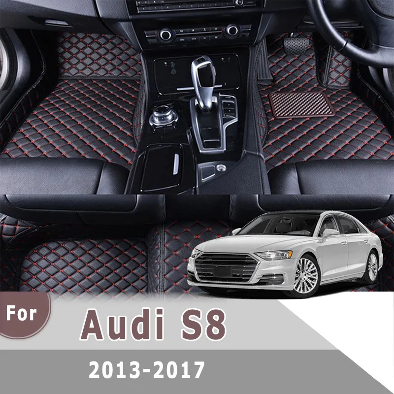 

Автомобильные коврики RHD на заказ для Audi S8 2017 2016 2015 2014 2013, автостайлинг, водонепроницаемые украшения, аксессуары для интерьера, подушечки для ног