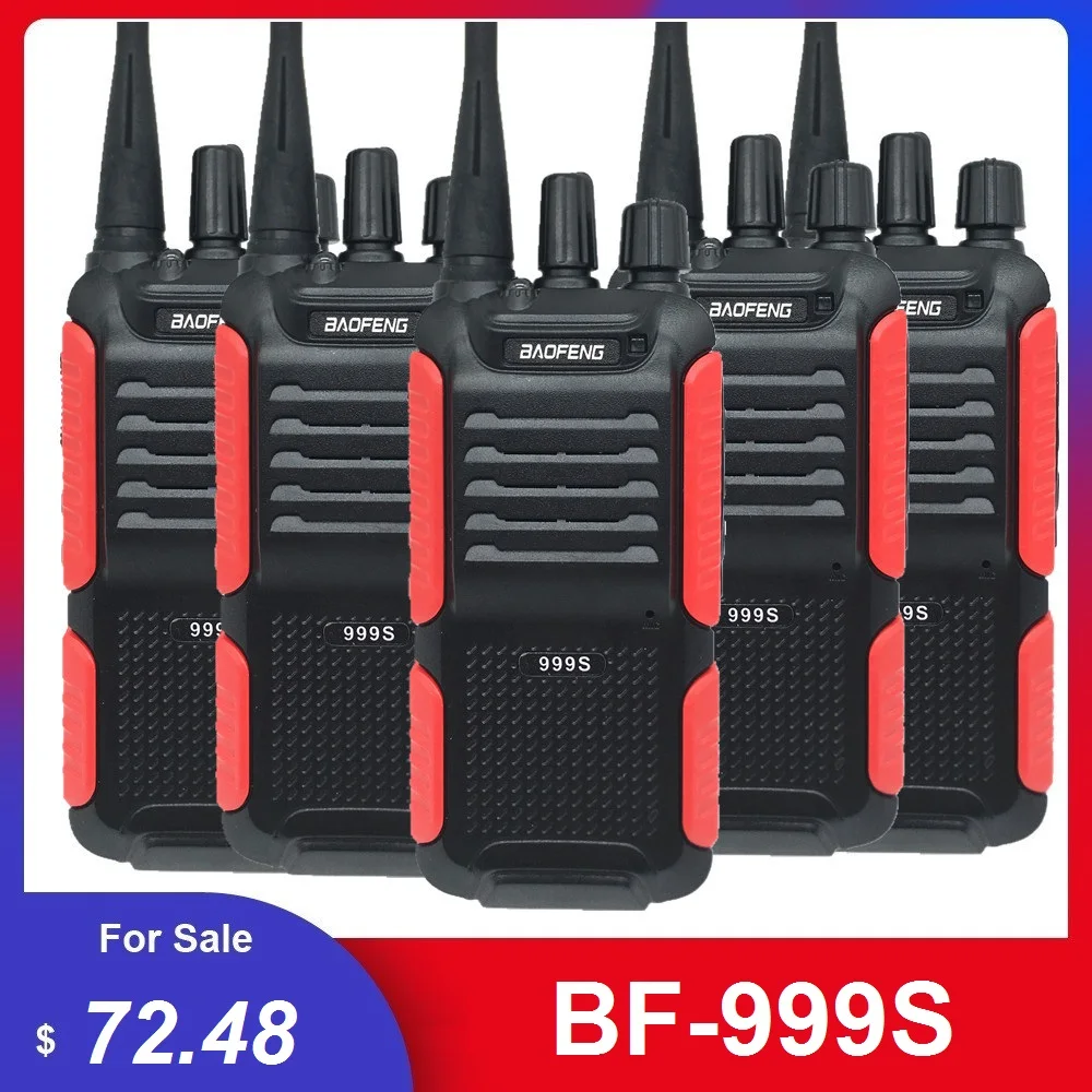 

5PCS BAOFENG BF-999S Walkie Talkie UHF Radio Transceiver update BF-888S Ham CB Radio Station Portable Transmitter