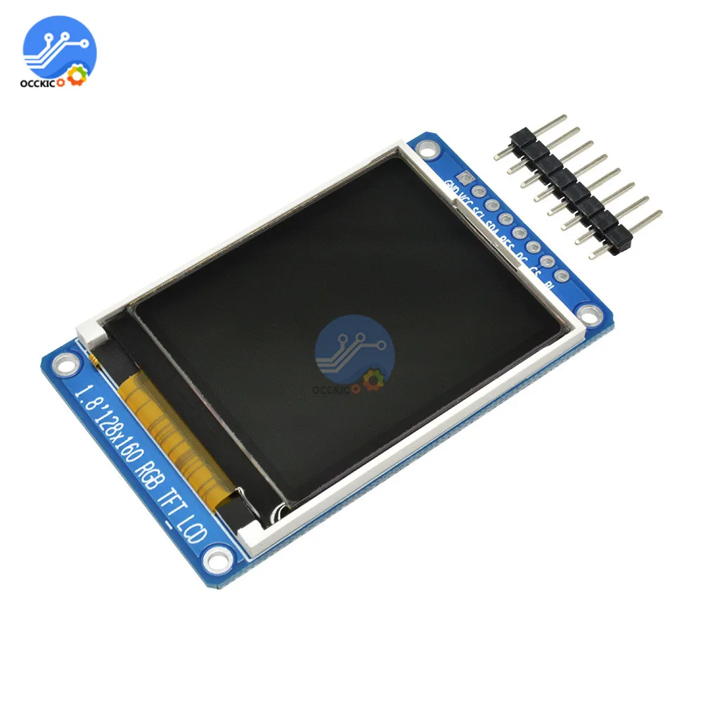 1.8 "นิ้ว OLED LCD โมดูลจอแสดงผลสี RGB 128X160 TFT ST7735S Driver DC 3.3V สำหรับ Arduino ของตกแต่งงานปาร์ตี้