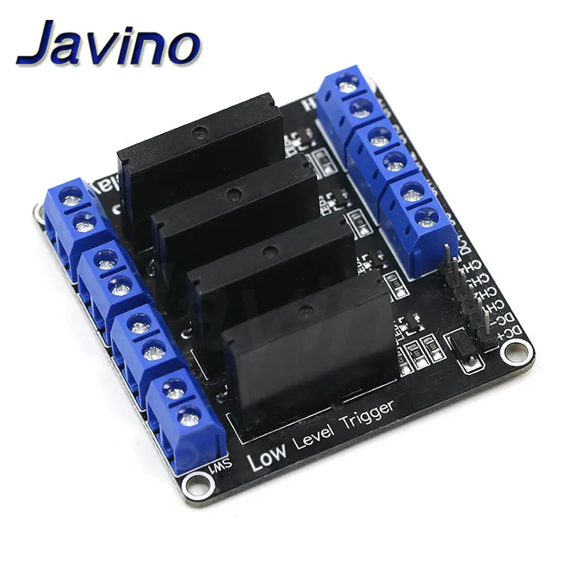 hight Low Level 5V 1 4 8 Channel SSR G3MB-202P Solid State Relay Module 240V 2A Output with Resistive Fuse Diy Kit For ARDUINO