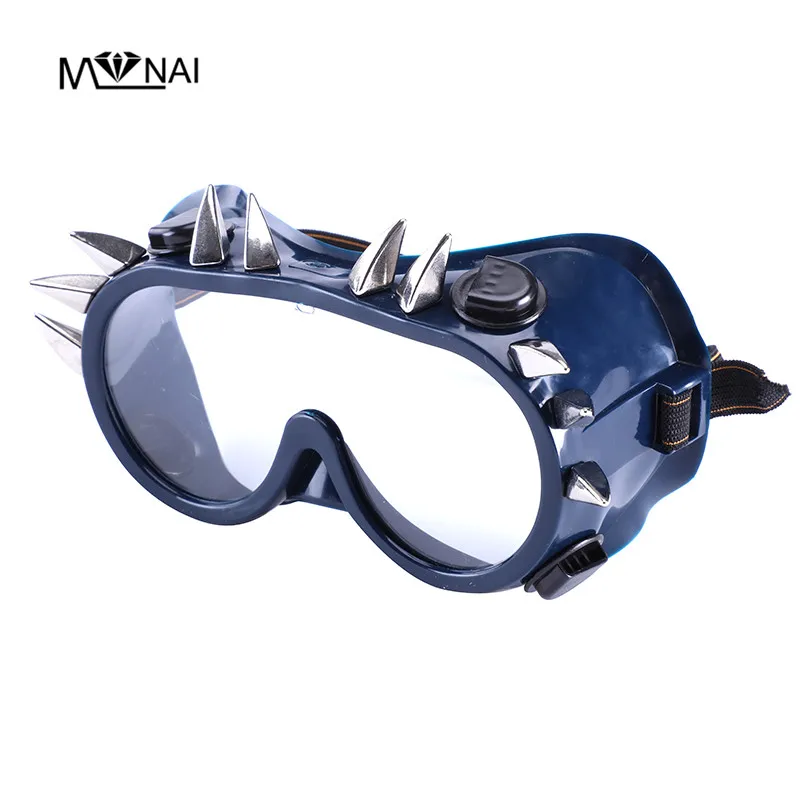 Steampunk Mask with Goggles Gothic Rivets Chins Mask for Cosplay Costume