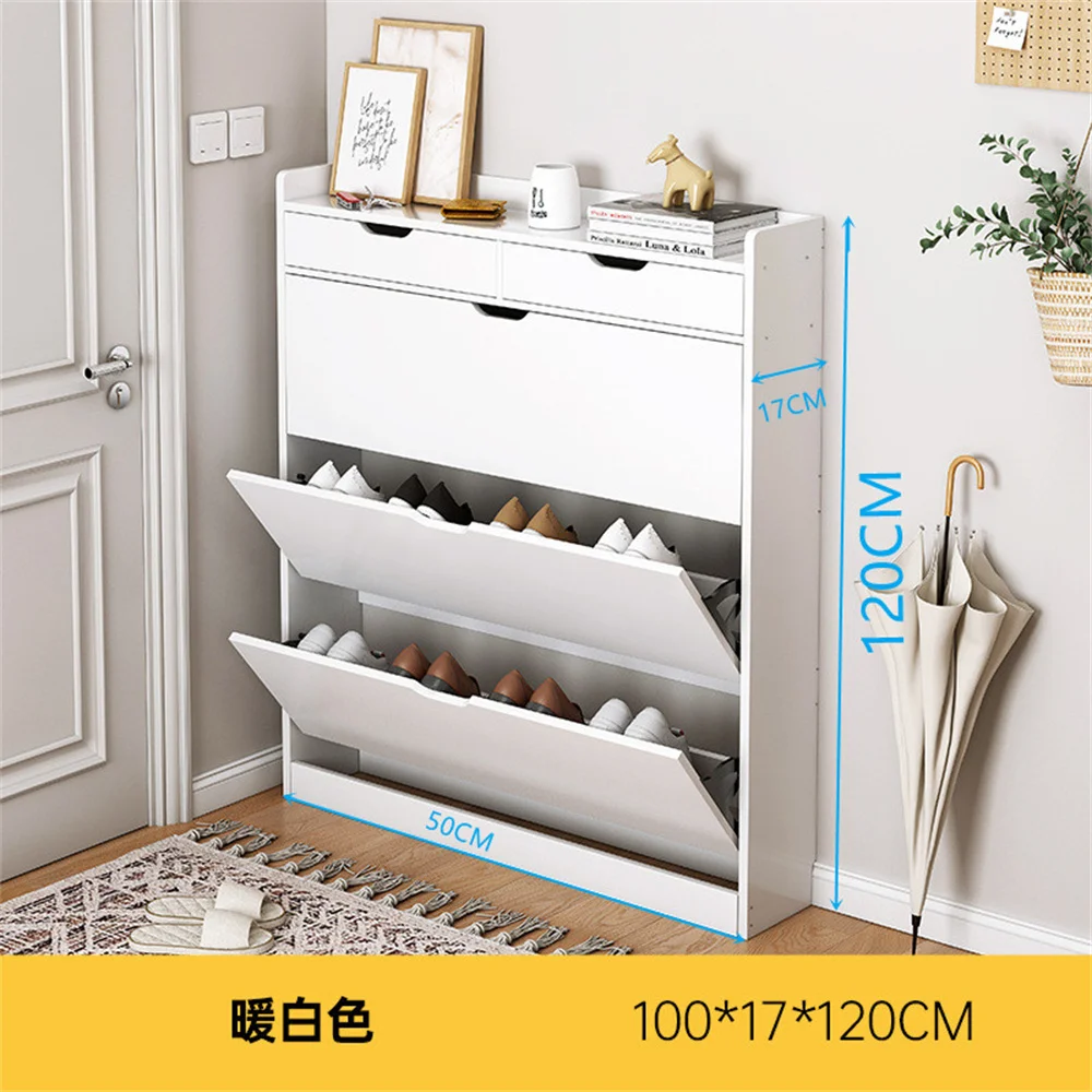 Tipping bucket shoe cabinet ultra-thin 17cm home entrance large-capacity entrance cabinet simple modern storage locker shoe rack