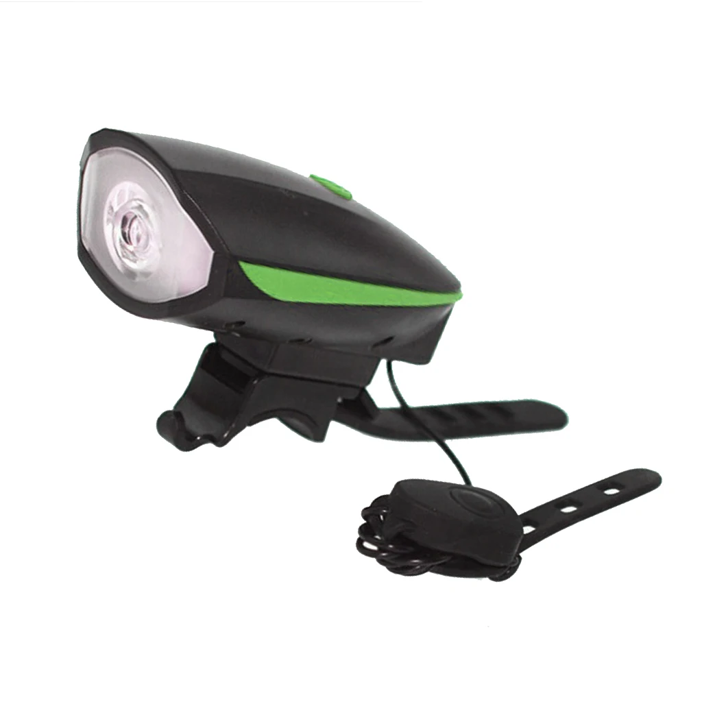 Battery Power AAA LED Bicycle Headlight Bike Head Light Front Lamp Cycling &Horn