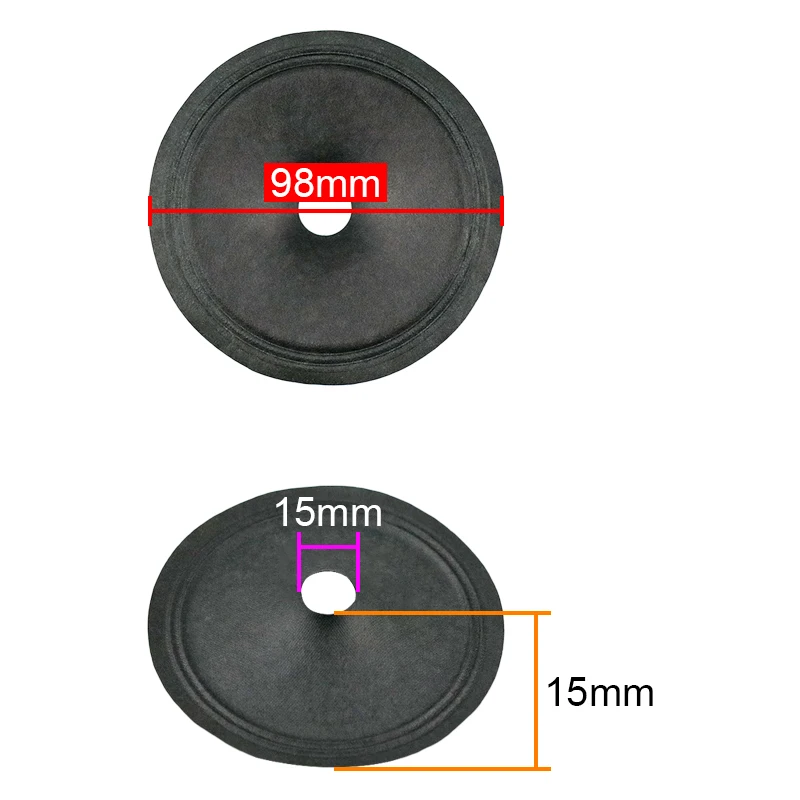 GHXAMP 4 Inch Speaker Paper Cone 15 Core Full Range Loudspeaker Cone Paper Basin For Repair Audio Speaker Accessories 2PCS