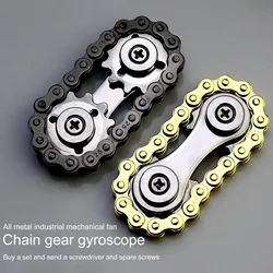 Sprockets Flywheel Fingertip Gyro Sprockets Chains Metal Toys Gear Chain Gyro Drop Ship Sproket Roadbike Spinner Fingertip Toy