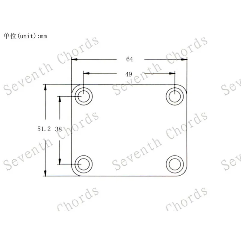 Ein Satz Kupfer RedGuitar Neck Plates für Bassgitarre E-Gitarre Großhandel Gitarrenzubehör Teile – Detail 5