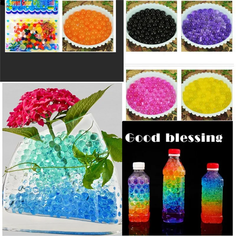 800 pcs crystal earth beads gel ball polymer hydrogel crystal puree magic jelly wedding home party decoration Potting soil