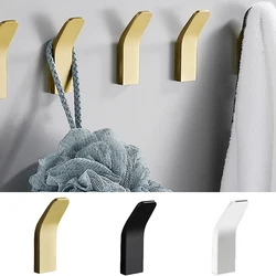 Bathroom Robe Hook Wall Hanger Towel Hook for Clothes Coat Hat Hook Rustproof Wall Hanger Black Gold Silver Kitchen Hardware