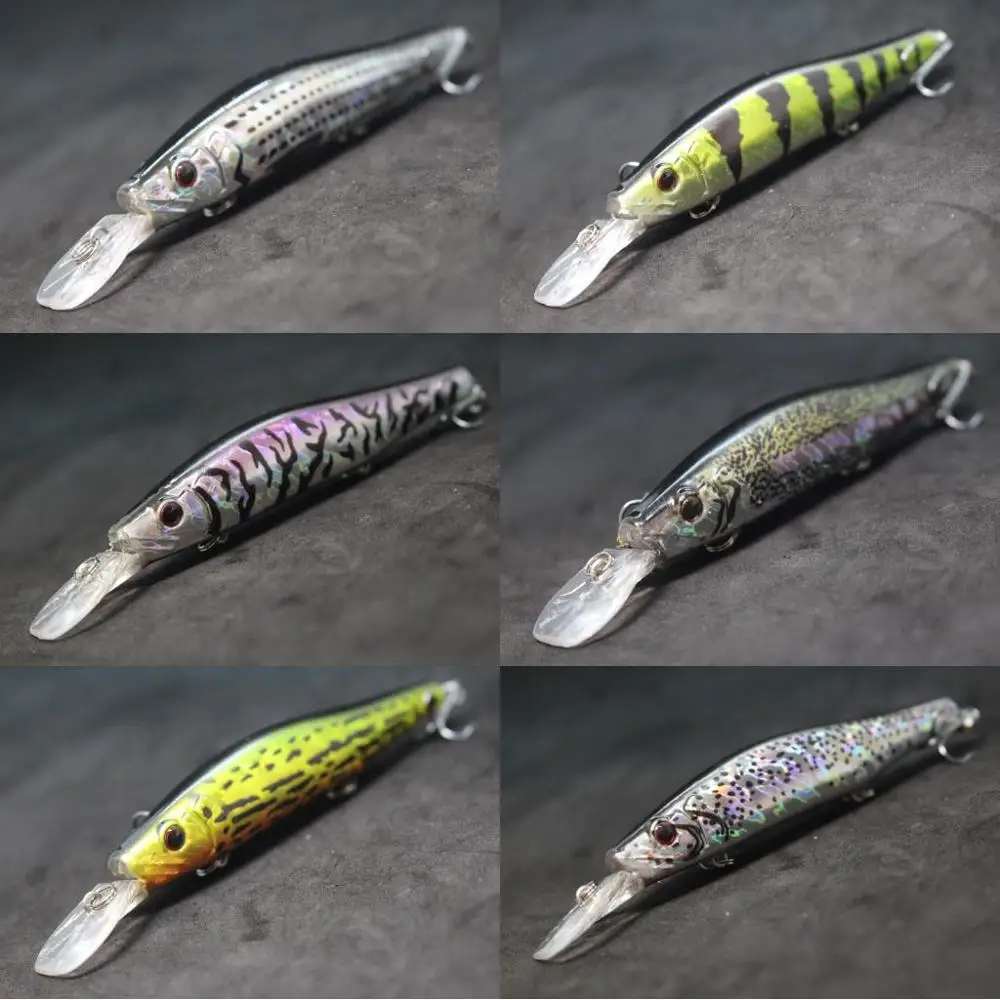 wLure Fishing Lure 13.5cm 19g Slow Retriever Wide Wobble Action Pike Bait Fast Floating 2 Meters Depth 3 Treble Hooks Sea M629