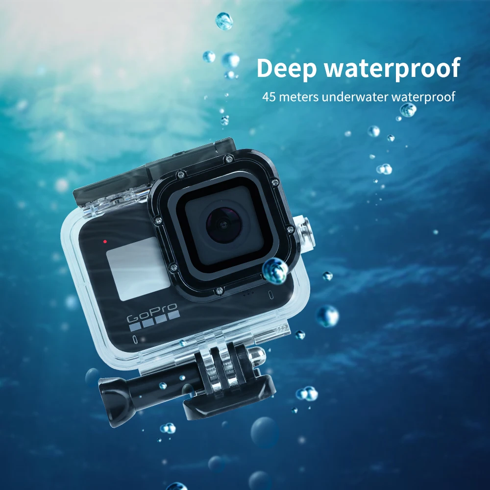 45M Waterproof Underwater Diving Housing Case Cover with Lens Filter Kit for GoPro Hero 7 6 5 Black Go Pro Accesories