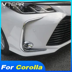 Vtear Car Front Fog Lights Cover Accessories Lamp Frame Trim Exterior Details Decoration ABS Parts For Toyota Corolla Sedan 2025