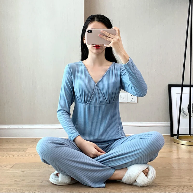 Одежда для беременных больших размеров, свободный повседневный пижамный комплект, ночная рубашка, одежда для сна для беременных и беременных женщин