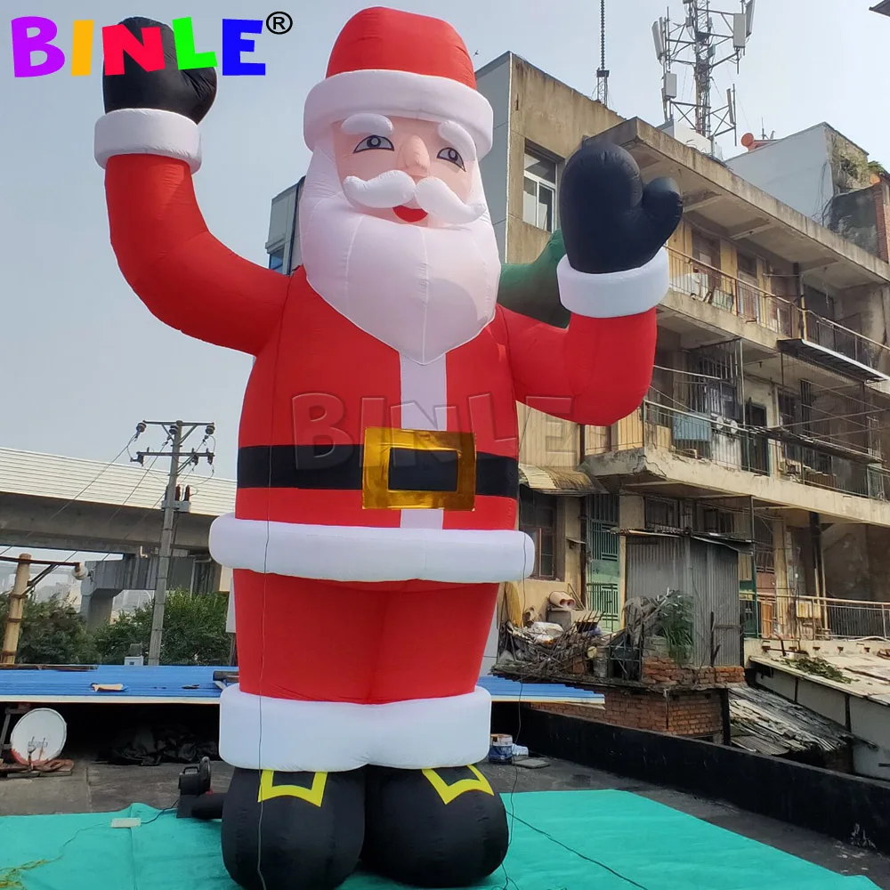 

Giant 20ft 33ft Outdoor Inflatable Santa Claus Character With LED Lights For Shopping Mall Xmas Decoration