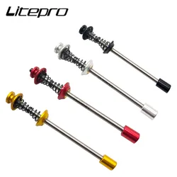 Litepro Bicycle Quick Release Hexagonal Lock Slow Release Mountain Road Bike Titanium Alloy Shaft QR Wheel Set Lever