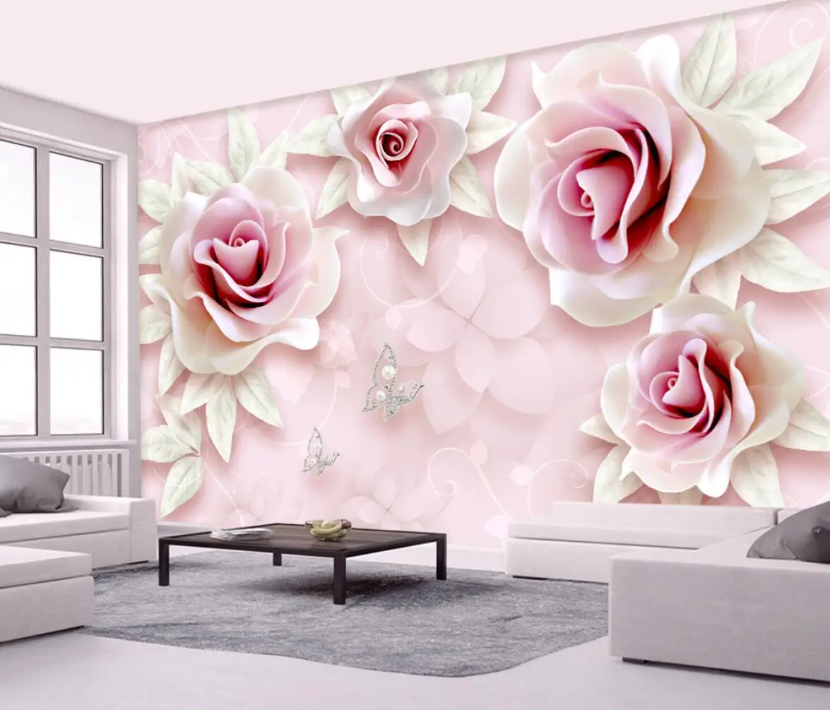 custom photo wallpaper Vintage flowers wallpapers for living room bedroom decoration mural 3d murals wall paper house Stickers