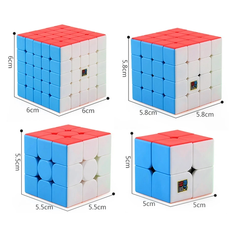 MoYu Cube Gift Box 2x2 3x3 4x4 5x5 Magic Cube SQ-1 Speed Cube Puzzle Game Cube adesivo in fibra di carbonio Cubo regalo per bambini