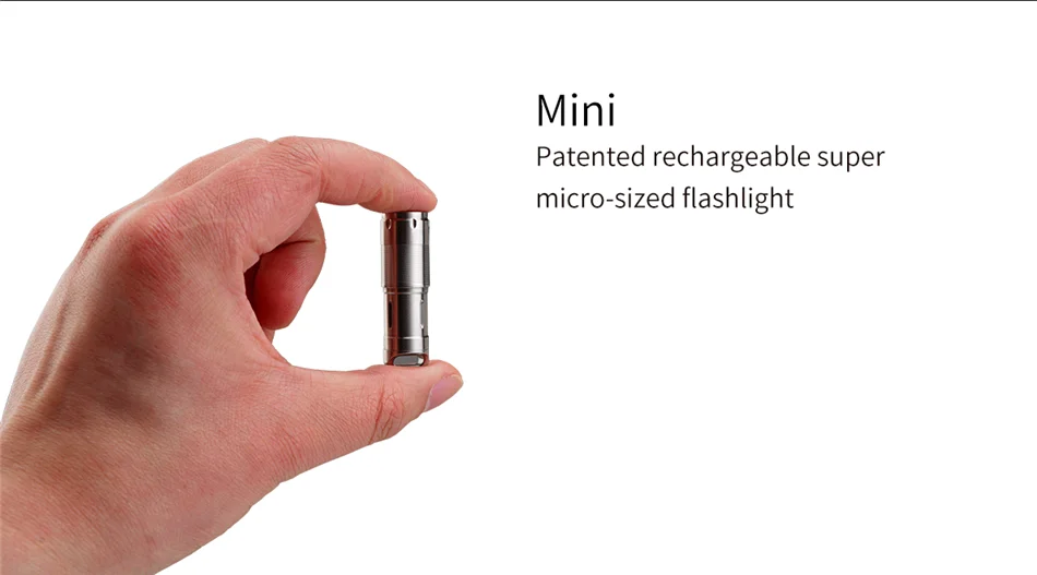 MecArmy X2S Keychain Light 130 Lumen USB Charging Stainless steel Mini Flashlight LED Torch built-in 10180 Battery